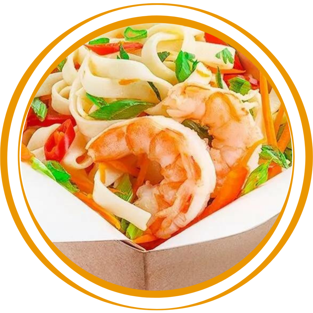 Delivery food | Вок с креветками