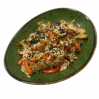 Рис терияки с курицей